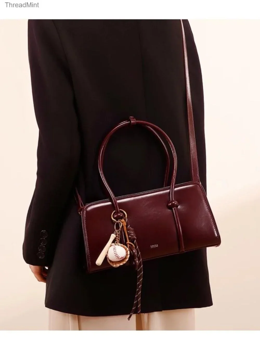 PU Leather Top Handle Satchel Bag Women's Crossbody Shoulder Purse Multi Pocket